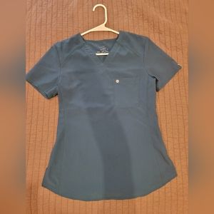 Caribbean Blue Cherokee Women's Scrubs Top